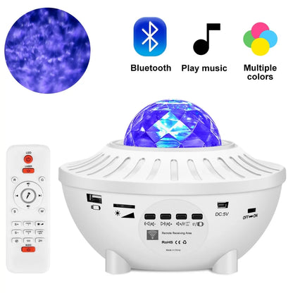 LED Galaxy Projector Ocean Wave Night Light