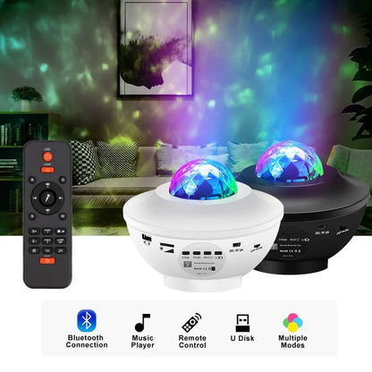 LED Galaxy Projector Ocean Wave Night Light