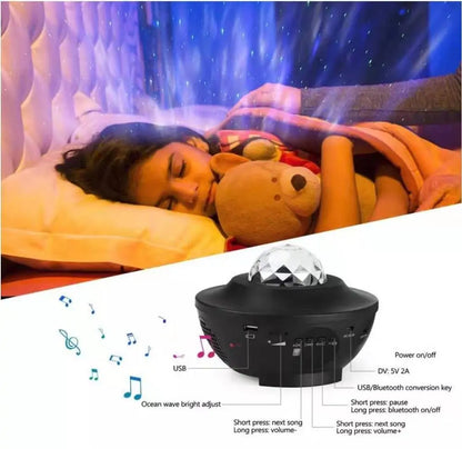 LED Galaxy Projector Ocean Wave Night Light