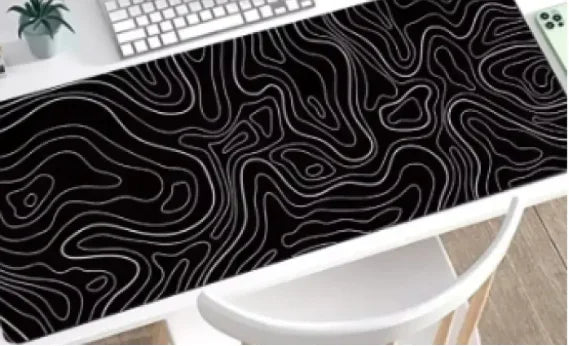 Abstract Desk Fluid Art Corrugated Mouse Pad