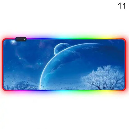 Luminous RGB LED Lights Desktop Gaming Mouse Pad