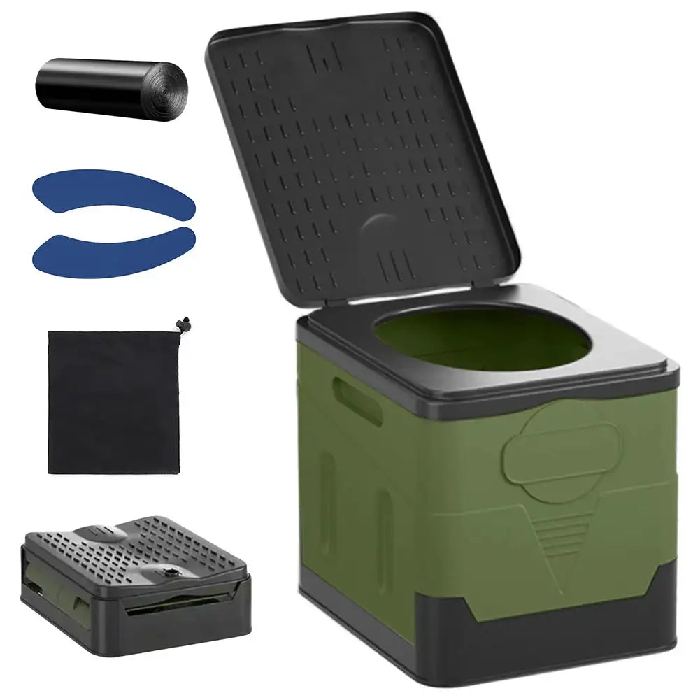 Portable Folding Toilet - Lightweight Outdoor Potty Multifunctional Mobile Toilet for Adults